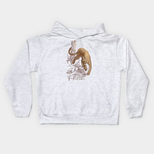 Wild Cougar Kids Hoodie by Galhardo